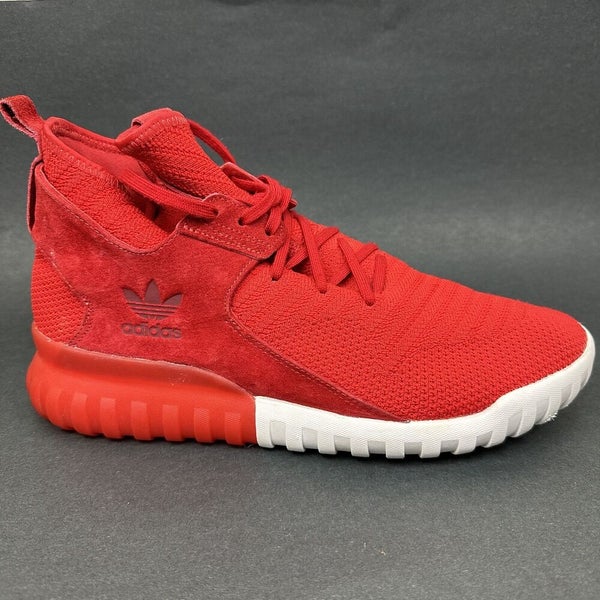 Tubular X Primeknit Scarlet Red White Shoes Sneakers Size 11 | SidelineSwap