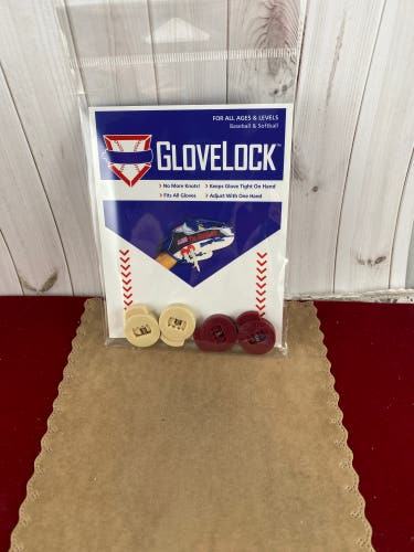 New Blonde and Burgundy Glove Locks Keep Baseball Glove Laces Tight Free Shipping USA Only