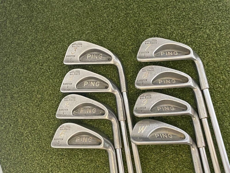 Ping Karsten I Toe-Heel Iron Set (3-9,P) RH Heel-Toe Balance Stiff Steel  (R1949)