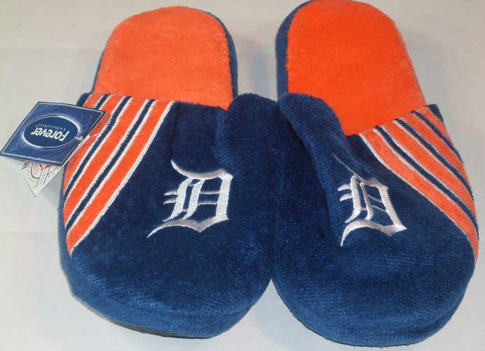 MLB Detroit Tigers Stripe Logo Dot Sole Slippers Size M by FOCO