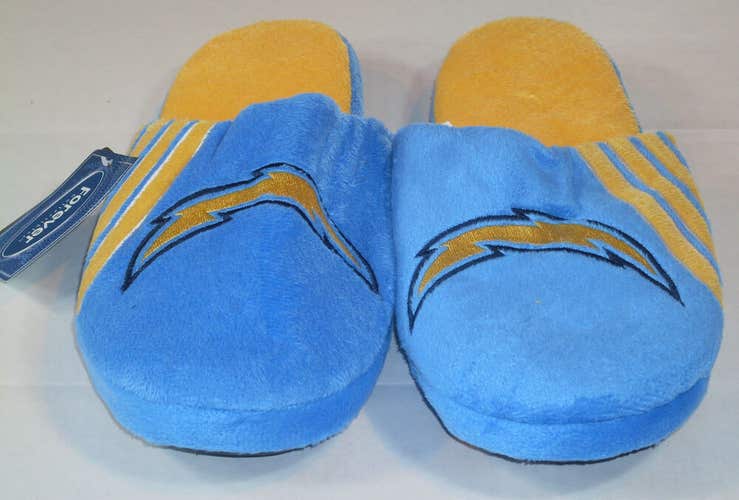 NFL Los Angeles Chargers Stripe Logo Dot Sole Slippers Size L by FOCO
