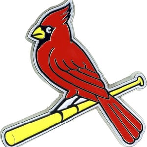 MLB St. Louis Cardinals Color Team 3-D Chrome Heavy Metal Emblem by Fanmats