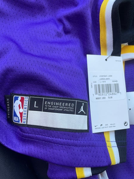 Lebron James Lakers Jersey #23 Purple size L - Brand New