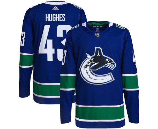Vancouver Canucks Authentic Quinn Hughes adidas Home Authentic Jersey 50th Anniversary