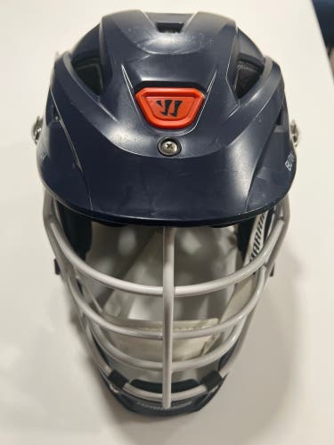 Warriors burn blue lacrosse helmet like new condition