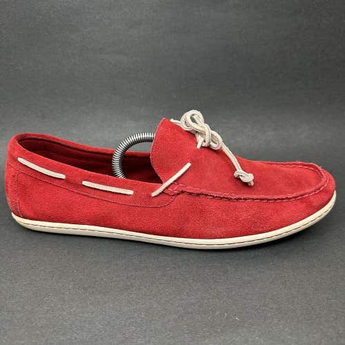 Polo Ralph Lauren Kalworth Shoes Red Suede Casual Loafer Moccasins Size 13 D