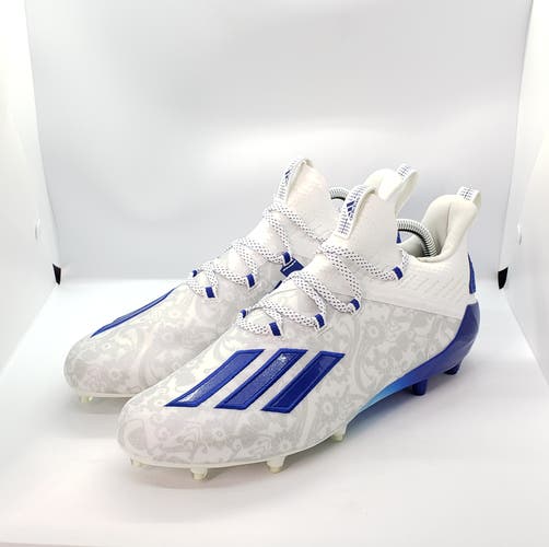 Adidas Adizero Reign Young King Football Cleats FU6707 Floral BLUE Men's sz 9.5