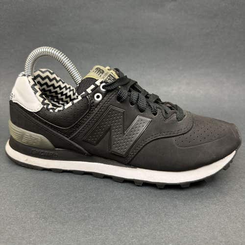 New Balance 574 Shoes Sneakers Black White Chevron WL574ACD Women’s Size 7.5