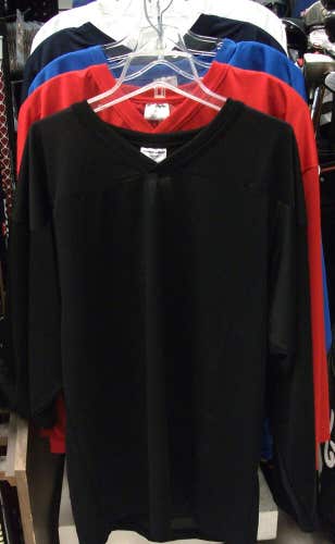 New Powertek ice hockey practice jersey long sleeve medium med black senior sr