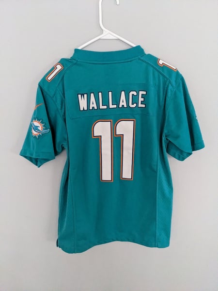 Miami Dolphins Mike Wallace #11 Teal NFL Jersey - Nike (ON FIELD) - Youth L