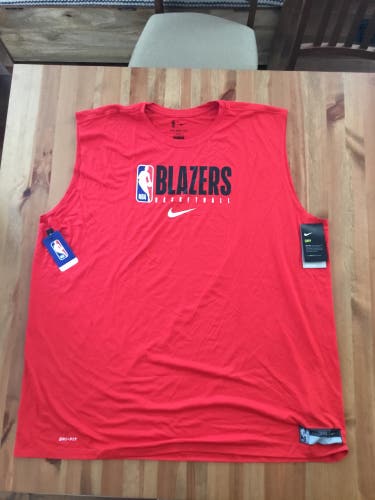 NWT mens 3XLT nike Portland Blazers PE/player exclusive sleeveless shirt
