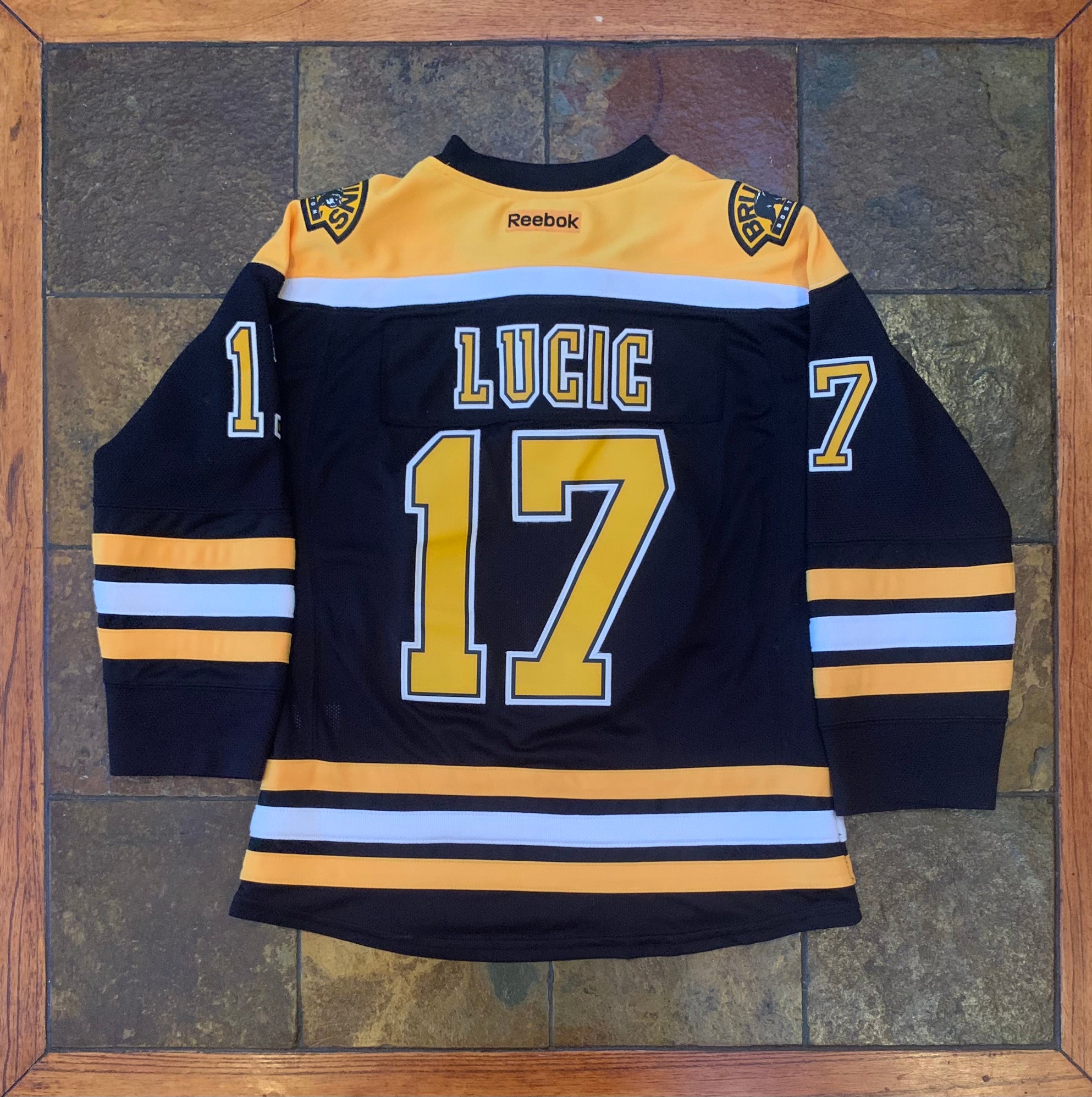Reebok EDGE Milan Lucic Boston Bruins Authentic with Stanley Cup