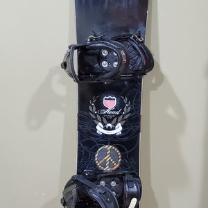 Used Women's HEAD Snowboard All Mountain With k2 Indy L Bindings Directional Twin
