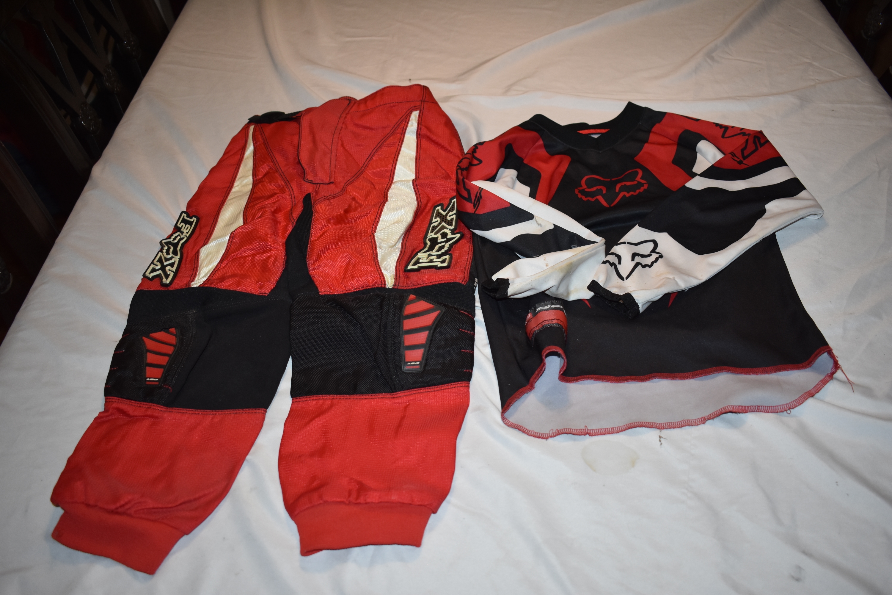 FOX180 Motocross Jersey/Pants Set, Red/Black, Youth Small, 8/24