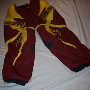 MSR AXXIS Motocross Pants, Red/Yellow, Size 32