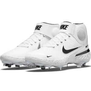 White New Adult Men's Size 9 (Women's 10) Metal Nike High Top Nike alpha huarache elite 3