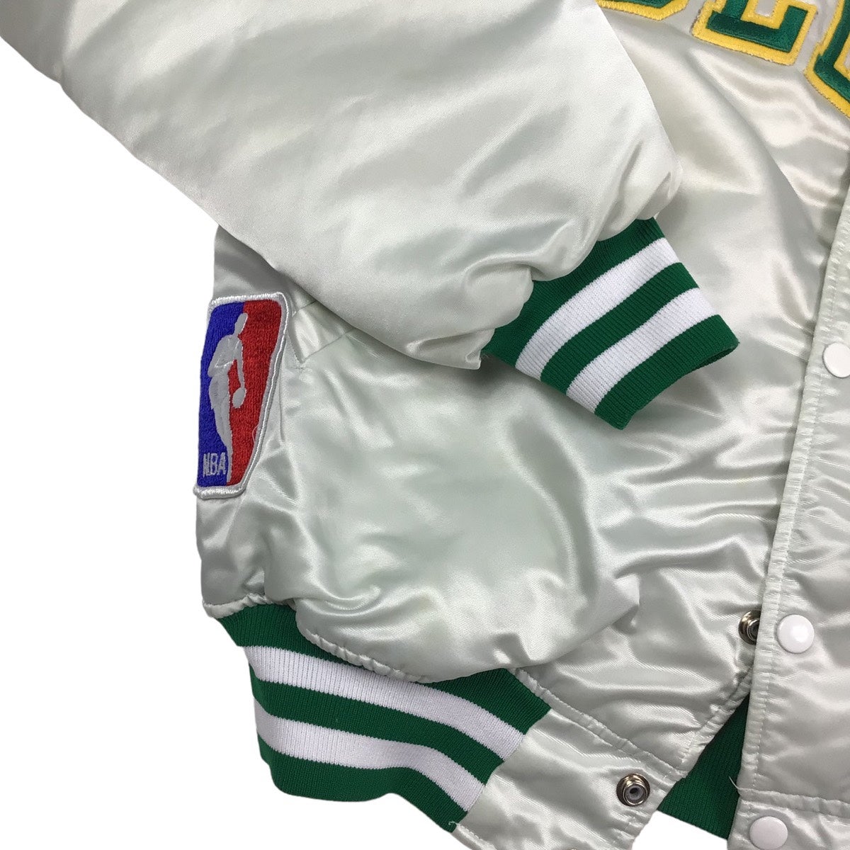 Vintage Boston Celtics NBA Satin Starter Sz XL Bomber Jacket Snap