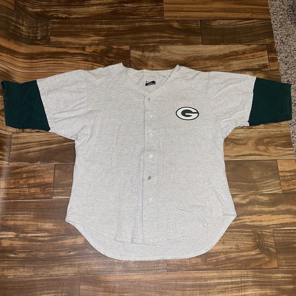 Green Bay Packers Button-Down Baseball Style Jersey NFL Men's size XL  Or XXL