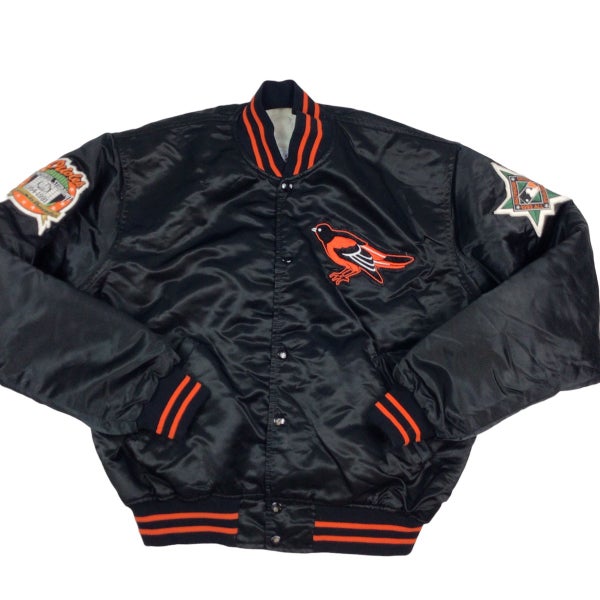 Vintage 1990's Baltimore Orioles STARTER Statin Bomber Jacket Sz. S