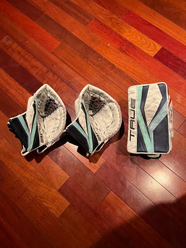 Regular True L12.2 Goalie Glove And Blocker Used