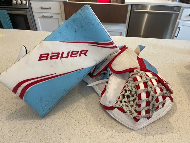 Used Regular Pro Stock 2X Pro Glove And Blocker Set
