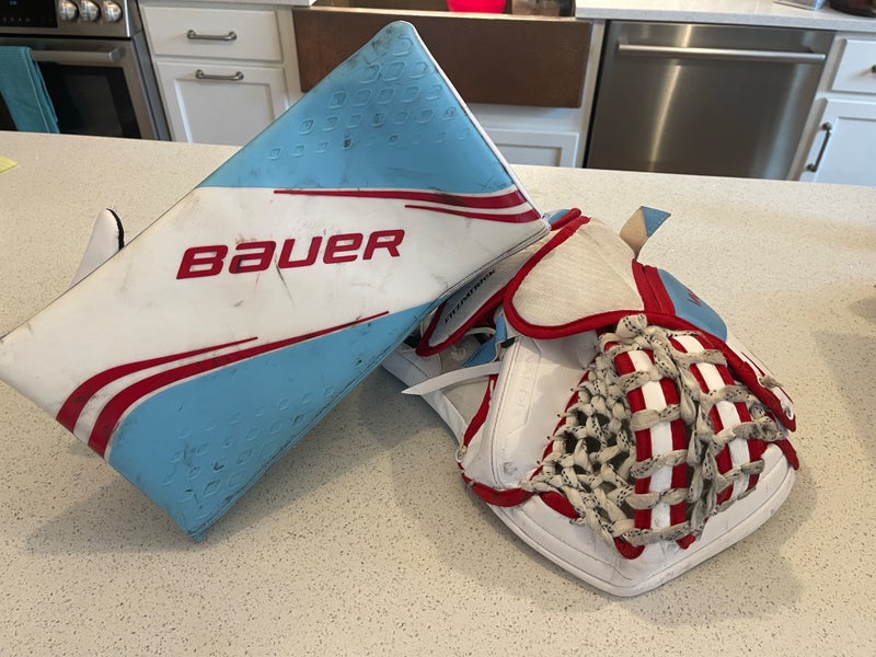Used Regular Pro Stock 2X Pro Glove And Blocker Set