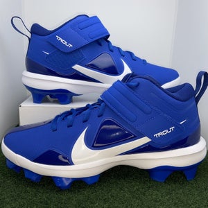 New Men's Size 14 High Top Molded Baseball Cleats Nike Trout 7 Pro MCS Blue