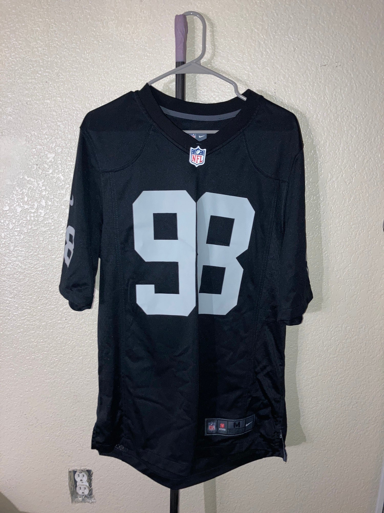 Oakland Las Vegas Raiders Charles Woodson NFL Reebok Jersey Size Adult Medium