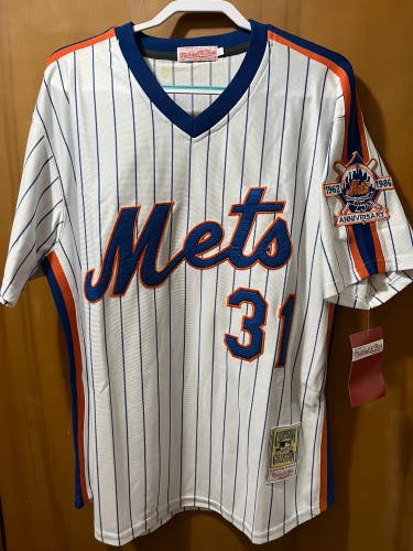MIKE PIAZZA #31 NEW YORK METS 25TH ANNIVERSARY MEN'S JERSEY SIZE 44