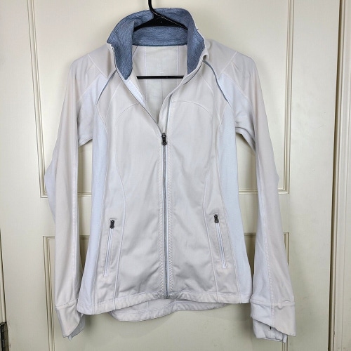 Lululemon Women's Full Zip Reflective Detail Jacket Back Vent Running Size 4