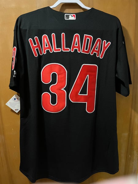 Majestic Roy Halladay #34 Philadelphia Phillies Baseball Jersey Size Large  New With Tag