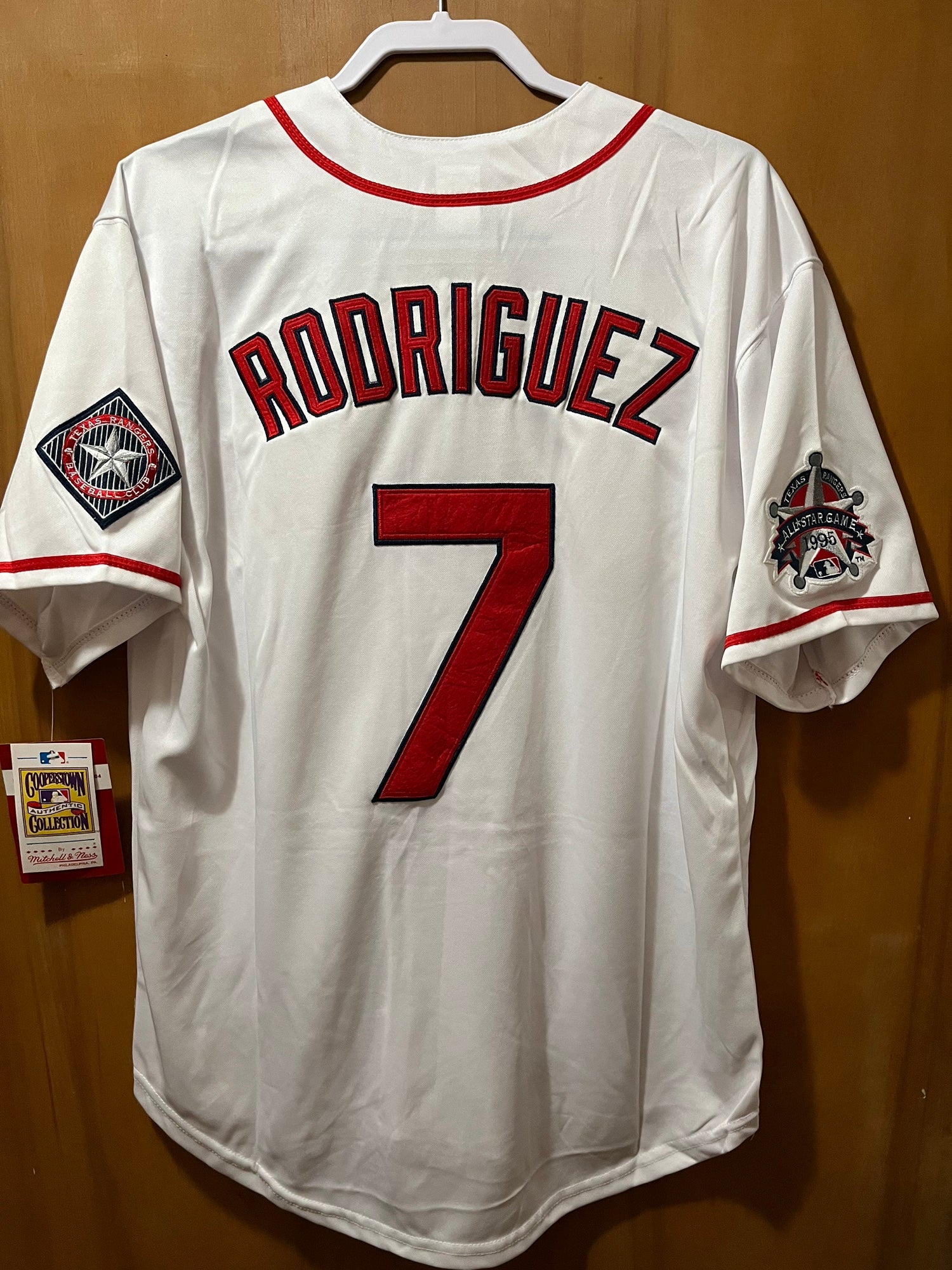 Lot Detail - 1995 Ivan Rodriguez Texas Rangers Game-Used Home Jersey