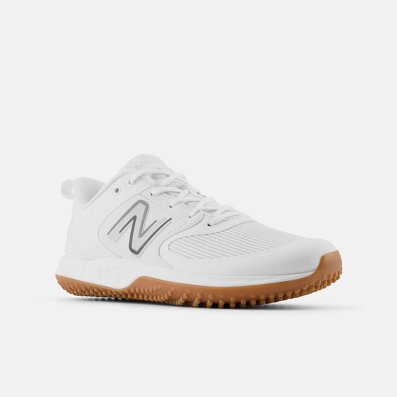 New Balance 3000v6 Fresh Foam Baseball Turf Cleats Shoes - White Gum