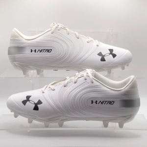 Under Armour Nitro Low MC Football Cleats White 3021432-101 Men's size 12.5