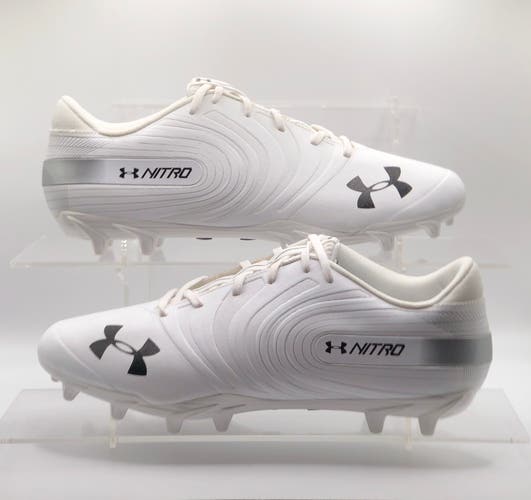 Under Armour Nitro Low MC Football Cleats White 3021432-101 Men's size 12.5
