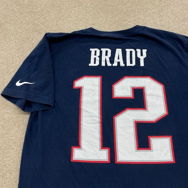 NEW ENGLAND PATRIOTS TOM BRADY NIKE WHITE NFL FOOTBALL JERSEY ADULT LARGE