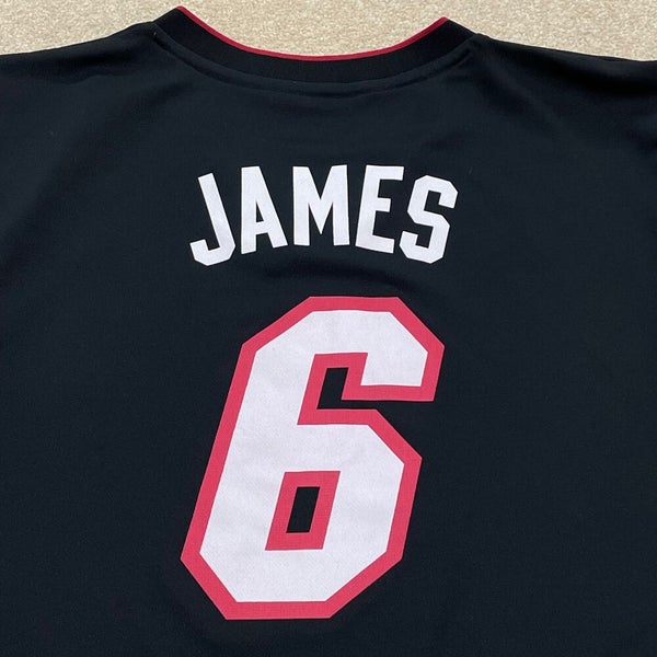 Adidas Miami Heat Lebron James Mens Basketball Jersey Large 52 sewn RARE EUC