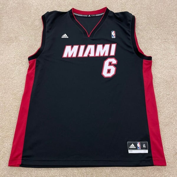 Rare LeBron James Miami Heat Adidas Men's Black/white Jersey XL #6
