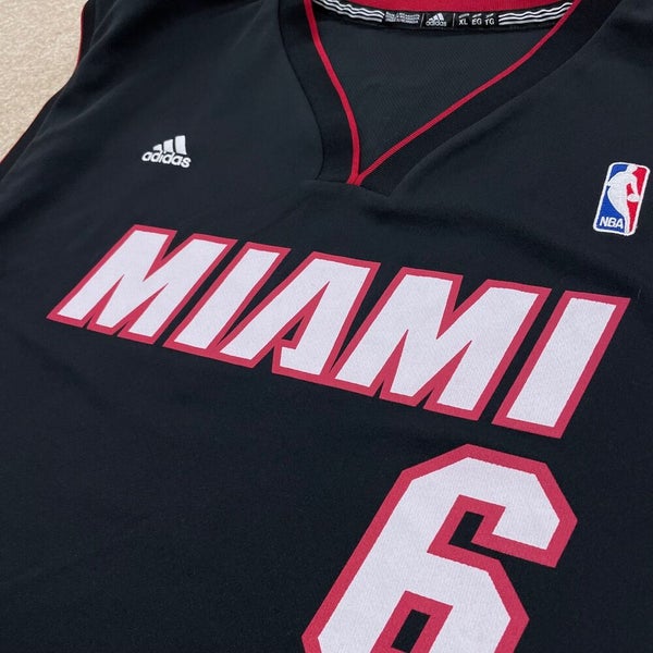 NWT Lebron James Miami Heat Women's NBA Basketball Jersey Adidas XL  Black Team