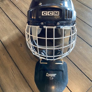 Retro CCM helmet goalie combo