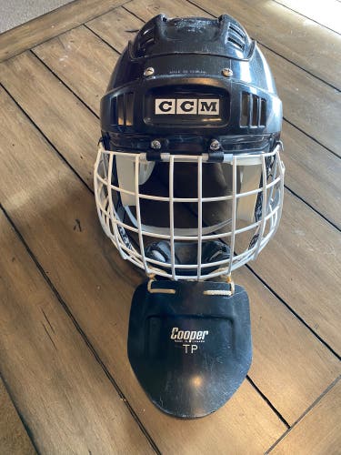 Retro CCM helmet goalie combo