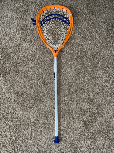 Complete Lacrosse Goalie Stick (Warrior & STX) (Orange, White & Blue)