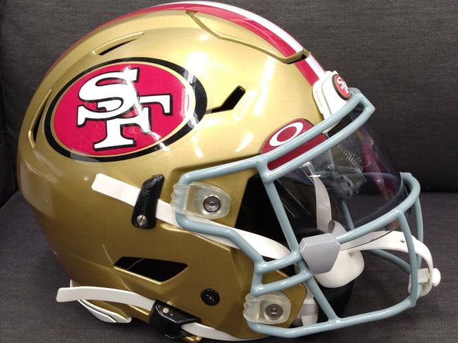 Custom Painted 49ers SpeedFlex Helmet Deebo Samuel Style