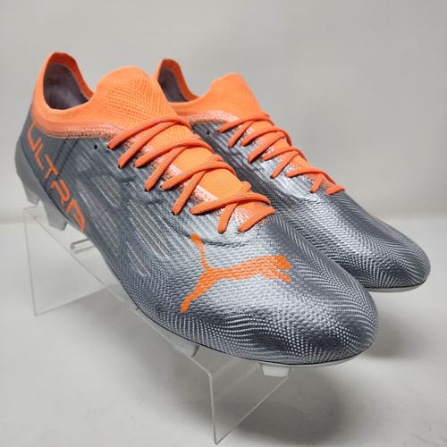Puma Soccer Cleats Mens 11.5 Grey Ultra 1.4 FG Silver Matryx Evo Grip Control