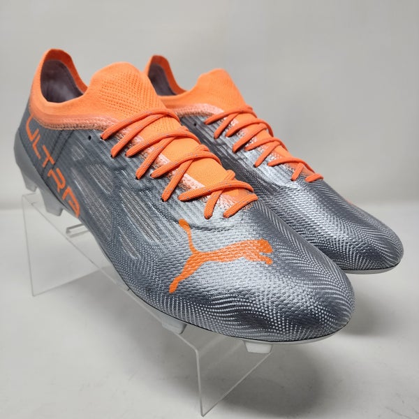 Puma Soccer Cleats Mens 11.5 Grey Ultra 1.4 FG Silver Matryx Evo Grip Control