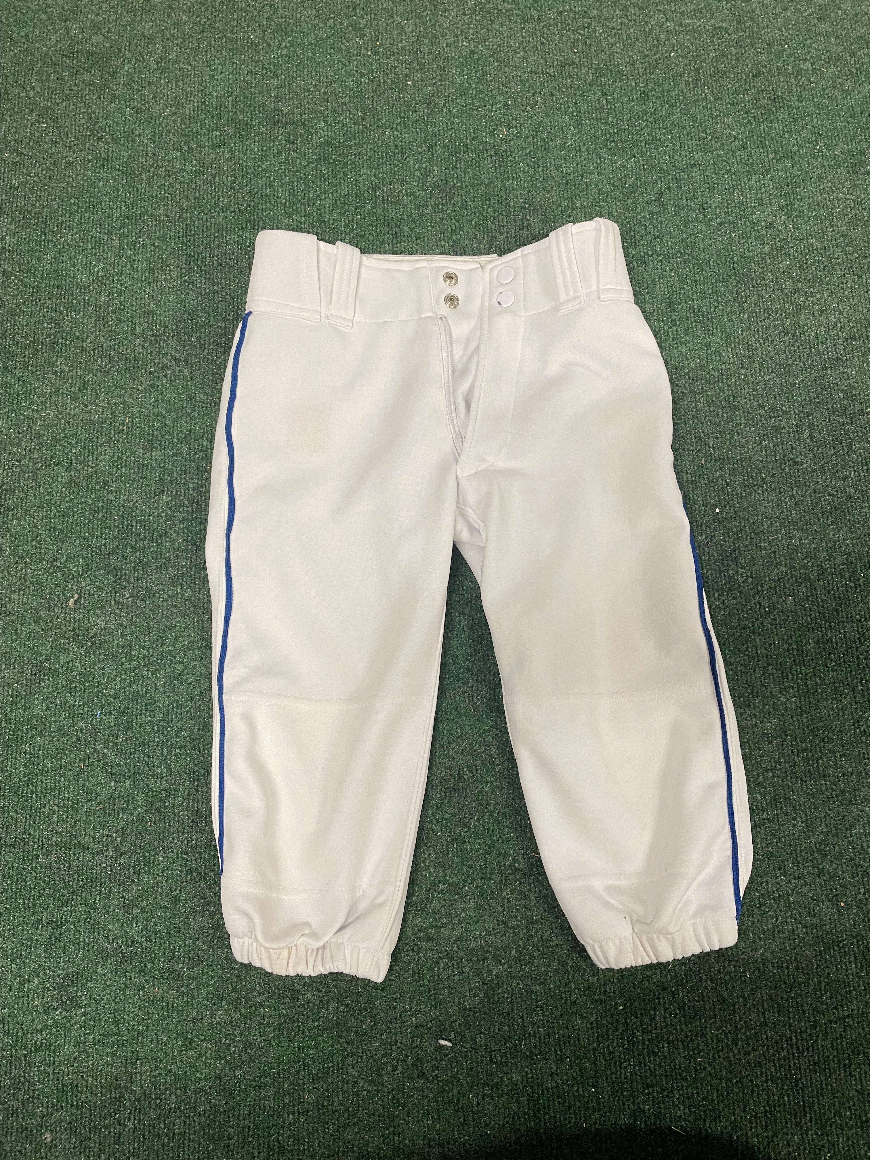 Youth Medium Majestic Off White Baseball Pants