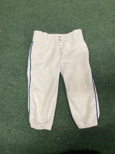 White/Royal Blue Piping Youth Medium Marucci Baseball Pants