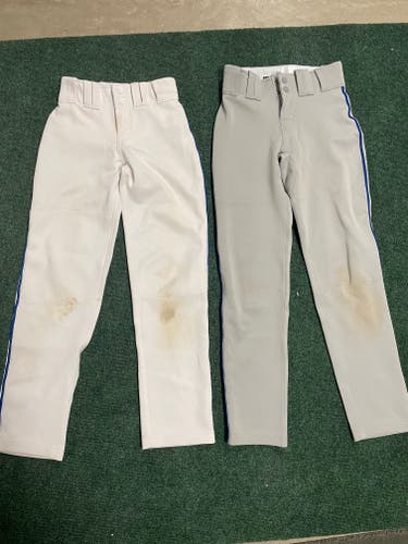 (1) White (1) Gray Royal Piping Youth Medium Marucci Baseball Pants