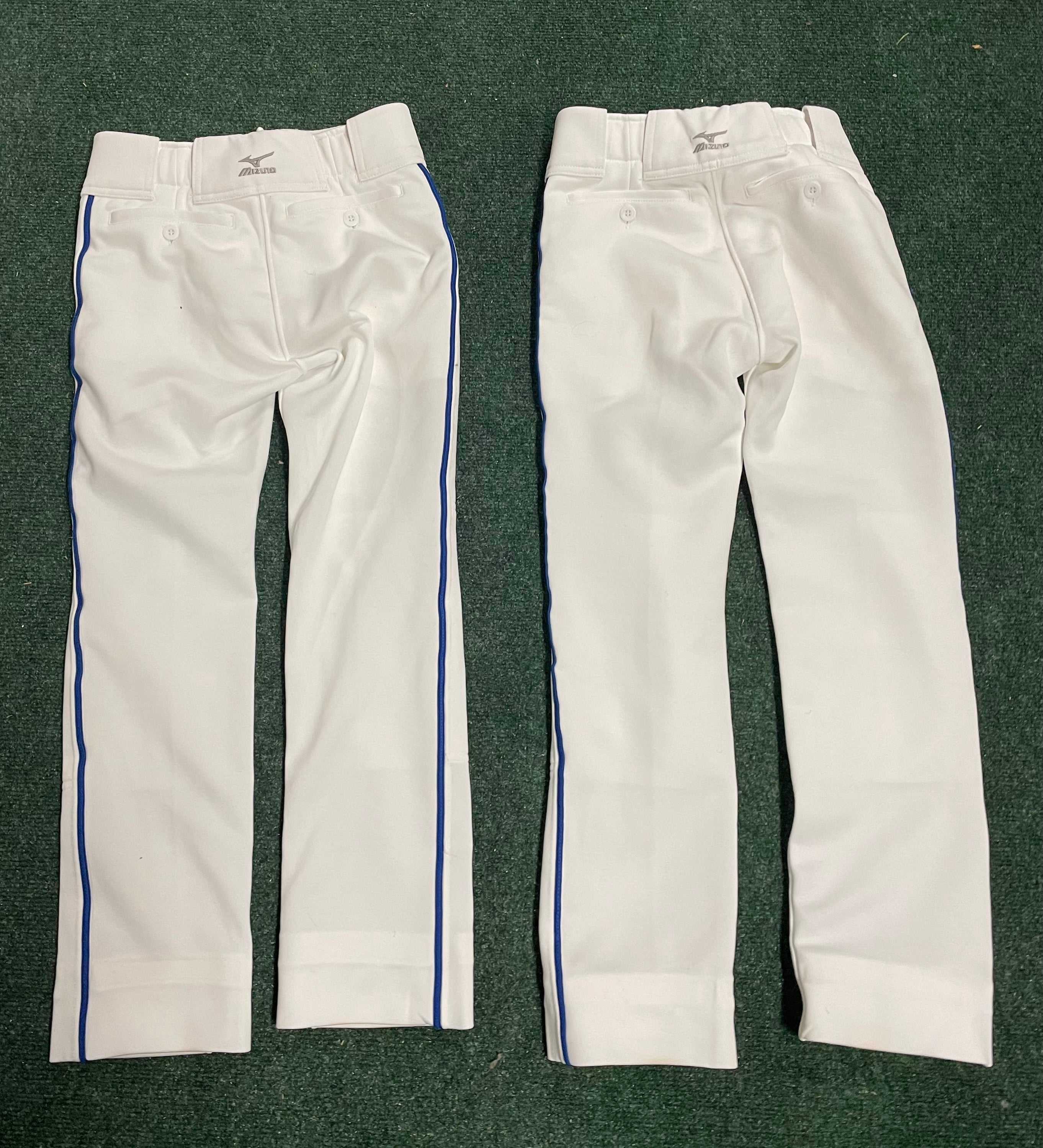 Rogers Travel Baseball Pants (White with Royal Piping)