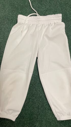 White Youth Small Adidas Baseball Pants